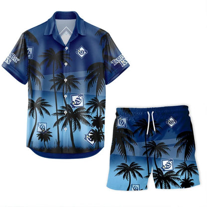 [HOMERUN DEAL] NEW CUSTOMIZED MLB21 TBR TAMPA BAY RAYS UNISEX HAWAIIAN SHIRT & SHORTS SET