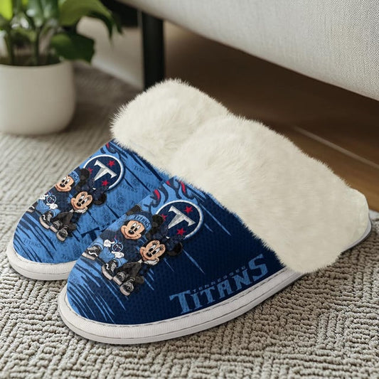[TOUCHDOWN DEAL] NEW CUSTOMIZED NFL31 TST TENNESSEE TITANS COTTON SLIPPERS