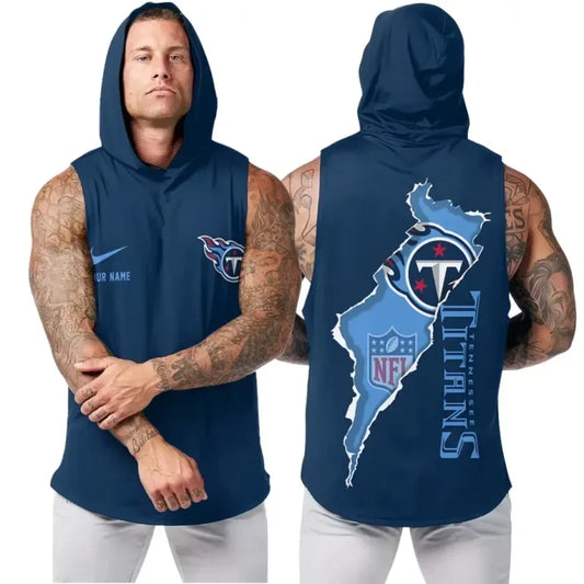 [TOUCHDOWN DEAL] NEW CUSTOMIZED NFL31 TST TENNESSEE TITANS HOODED TANK TOP