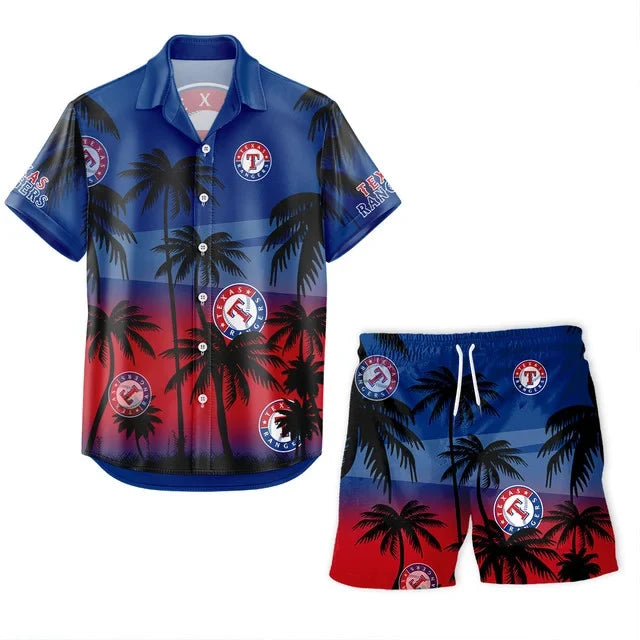 [HOMERUN DEAL] NEW CUSTOMIZED MLB08 TRS TEXAS RANGERS UNISEX HAWAIIAN SHIRT & SHORTS SET