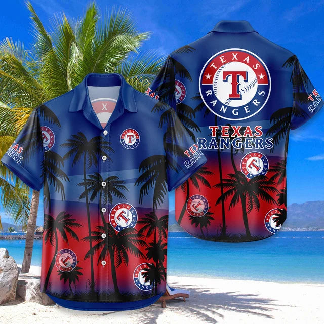 [HOMERUN DEAL] NEW CUSTOMIZED MLB08 TRS TEXAS RANGERS UNISEX HAWAIIAN SHIRT & SHORTS SET