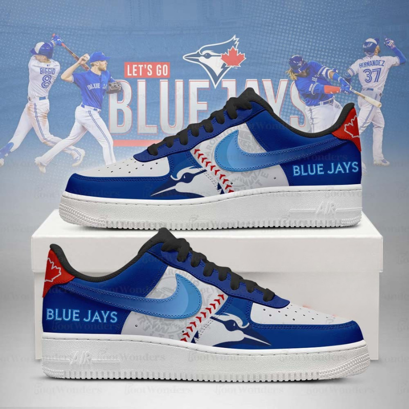 [HOMERUN DEAL] NEW CUSTOMIZED MLB12 TR BLUE JAYS AF1 SHOES