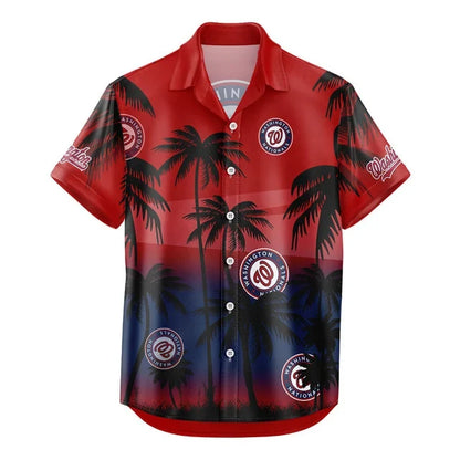 [HOMERUN DEAL] NEW CUSTOMIZED MLB28 WNS WASHINGTON NATIONALS UNISEX HAWAIIAN SHIRT & SHORTS SET