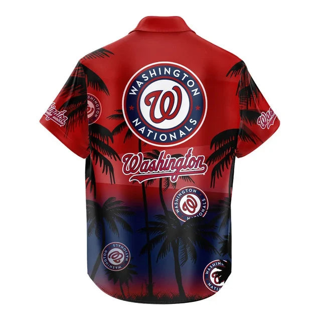 [HOMERUN DEAL] NEW CUSTOMIZED MLB28 WNS WASHINGTON NATIONALS UNISEX HAWAIIAN SHIRT & SHORTS SET