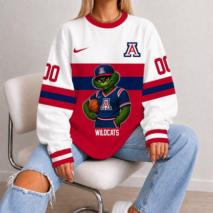 [SLAM DUNK DEAL] NEW CUSTOMIZED NCAA MAM09 ARW ARIZONA WILDCATS STRAPPY UNISEX SWEATSHIRT